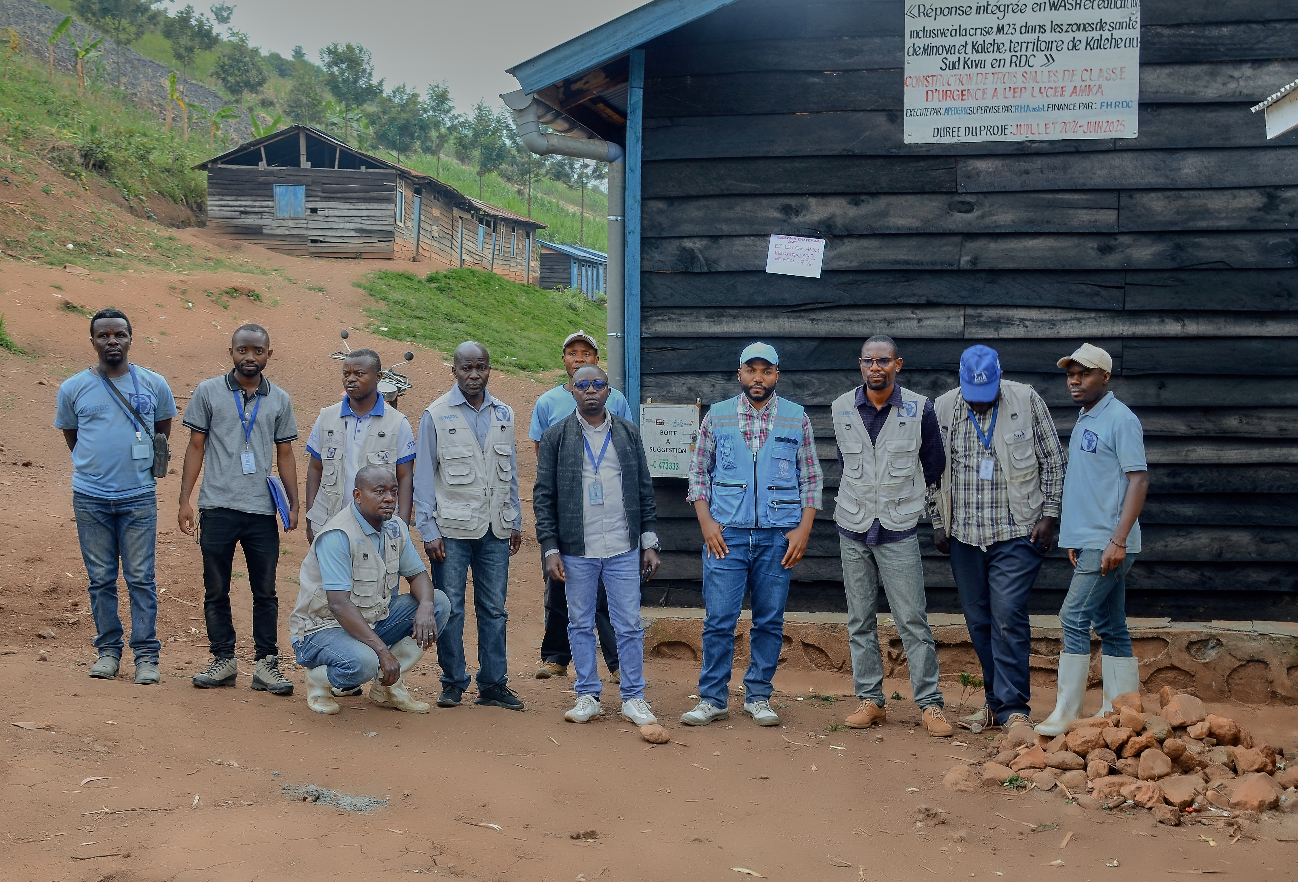 Visite du Fonds Humanitaire à Minova pour évaluer  les interventions de APEDC-RDC 